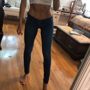 Medium wash hollister low rise jeans